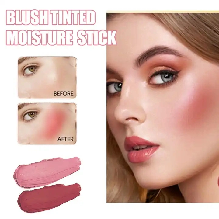 Custom Logo Multi Use Blusher Makeup 3 in 1 Vegan Crema de mejilla rosa roja etiqueta privada de crema impermeable