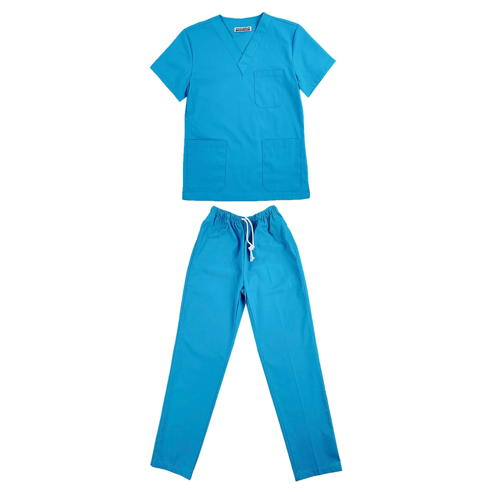 Fast Delivery Lake Green Doctor Nursing Scrubs Suit Uniform Hospital Uniforms Woman Nurse Uniform