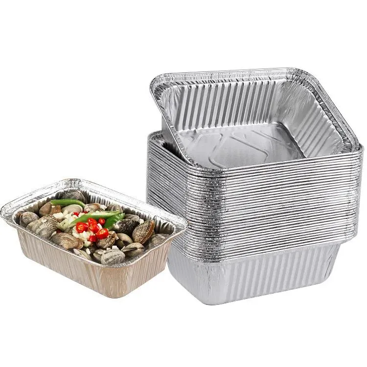 High quality/High cost performance  Take out Food Container Aluminium Foil with Clear Lid for Food Packing