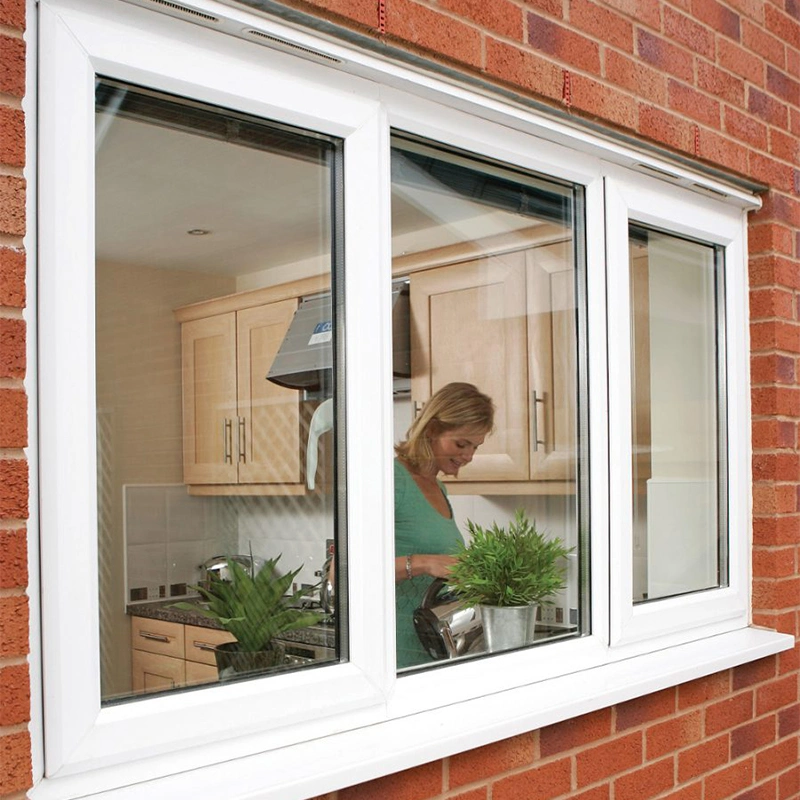 Design High Quality Interior Office Small Basement PVC Profile Window and Door UPVC Casement Windows