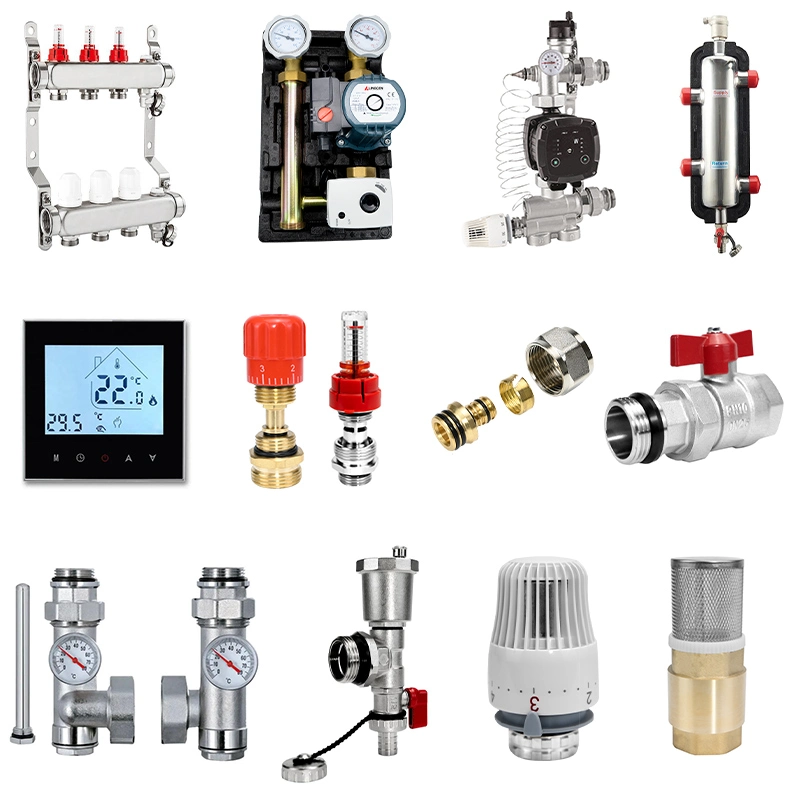 Air Vent Drain Valve Tee Fittings for Radiant Heating Manifold