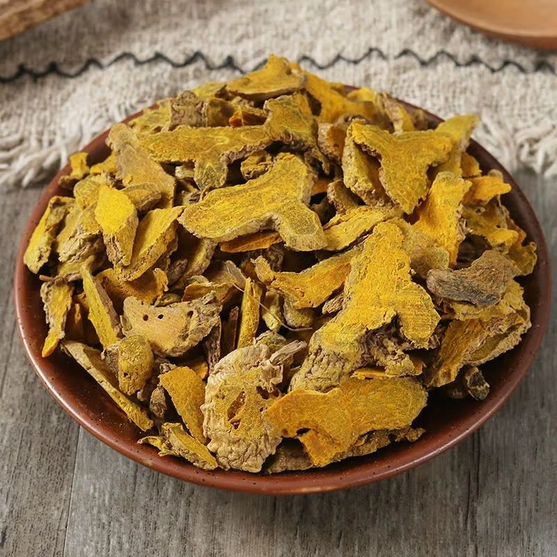 Venta caliente Medicina herbaria Tajadas de Curcuma larga secas naturales de Turmeric Jiang Huang