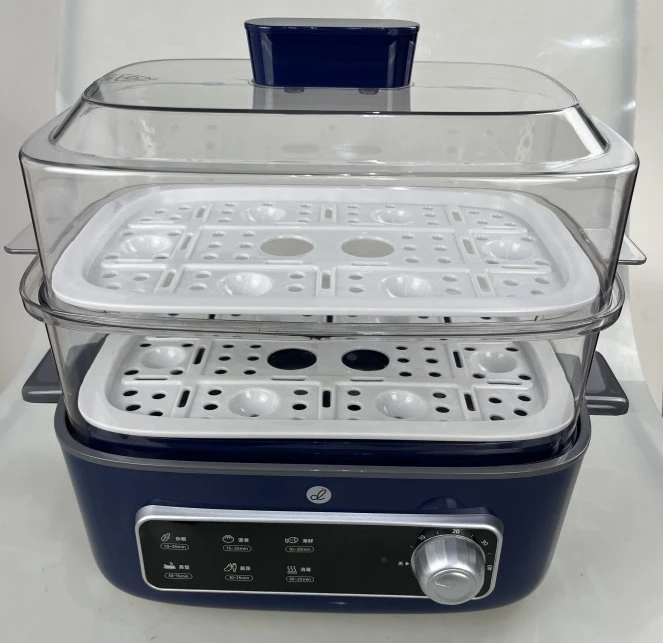 3 Tier Food Steamer with Dishwasher Safe Lids and Stackable Baskets & Removable Base for Fast Simultaneous Cooking - Auto Shutoff & Boil Dry Protection