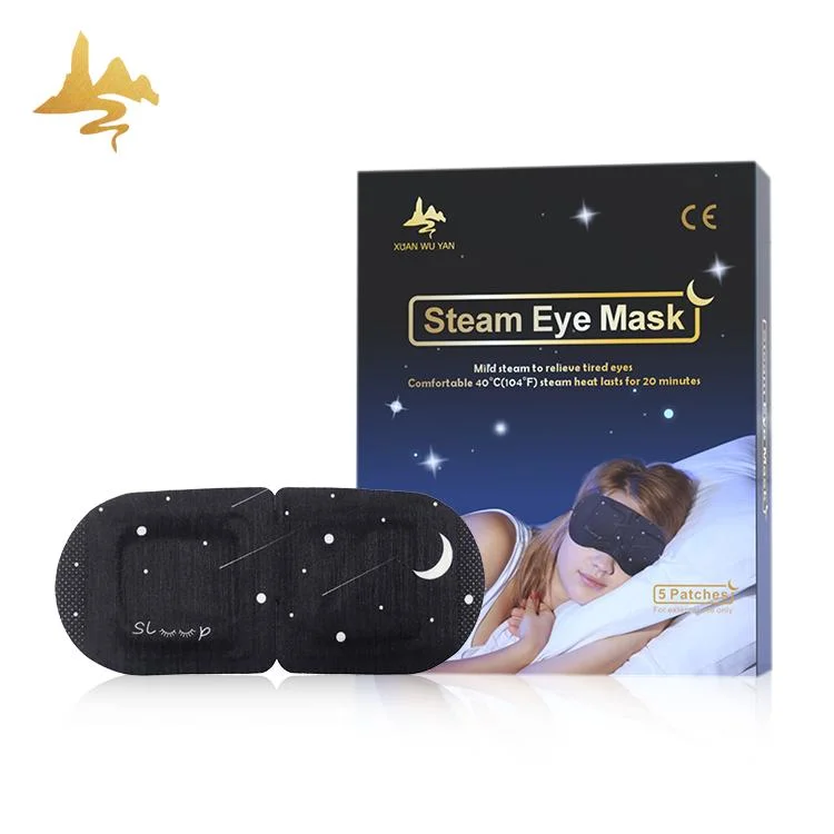 Whoesale Cheap Prcie Self Aquecimento Balck Vapor Eye Mask for Promover o sono