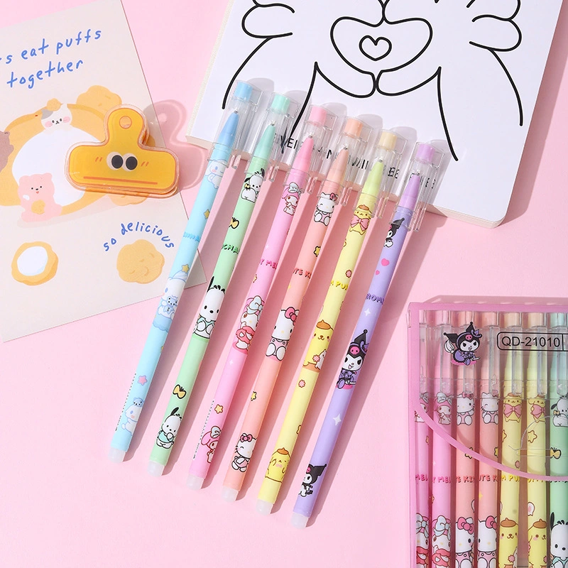 Ruunjoy Sanrio Erasable Neutral Pen Melody Kuromi Cinnamoroll Roller Ball Pen School Supplies Stationery Wholesale/Supplier