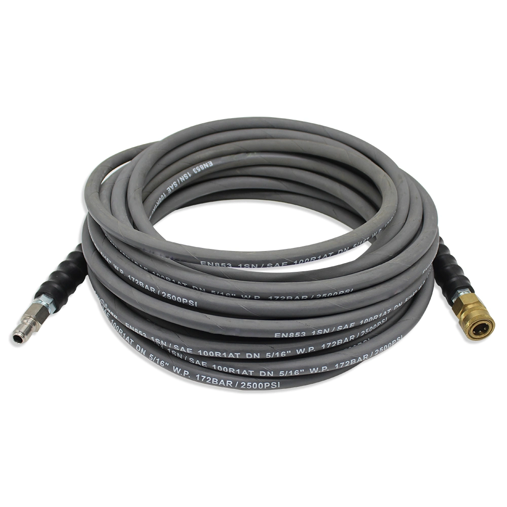 3/8 X 50' 3000 Psi Black Pressure Washer Hose Replacement / Extension Assembly Male X Male Swivel