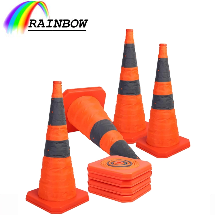 Mejores ventas externos Accesorios Naranja PP/ABS flexible plegable impermeable / telescópico / retráctil Cono de tráfico