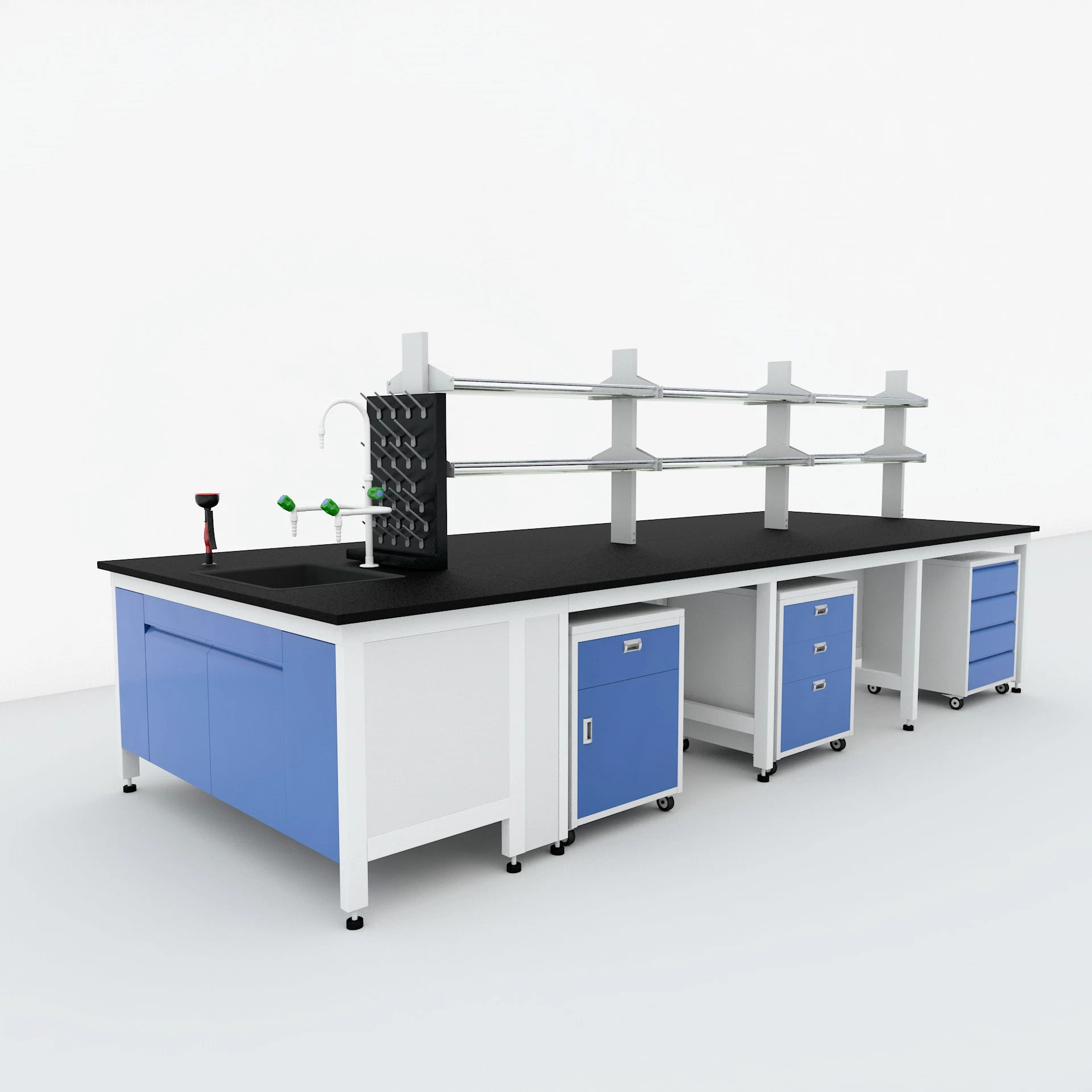 Mesa de trabajo de laboratorio modular 10ft Workbench utiliza laboratorios flexible puede personalizar y diseñado específicamente