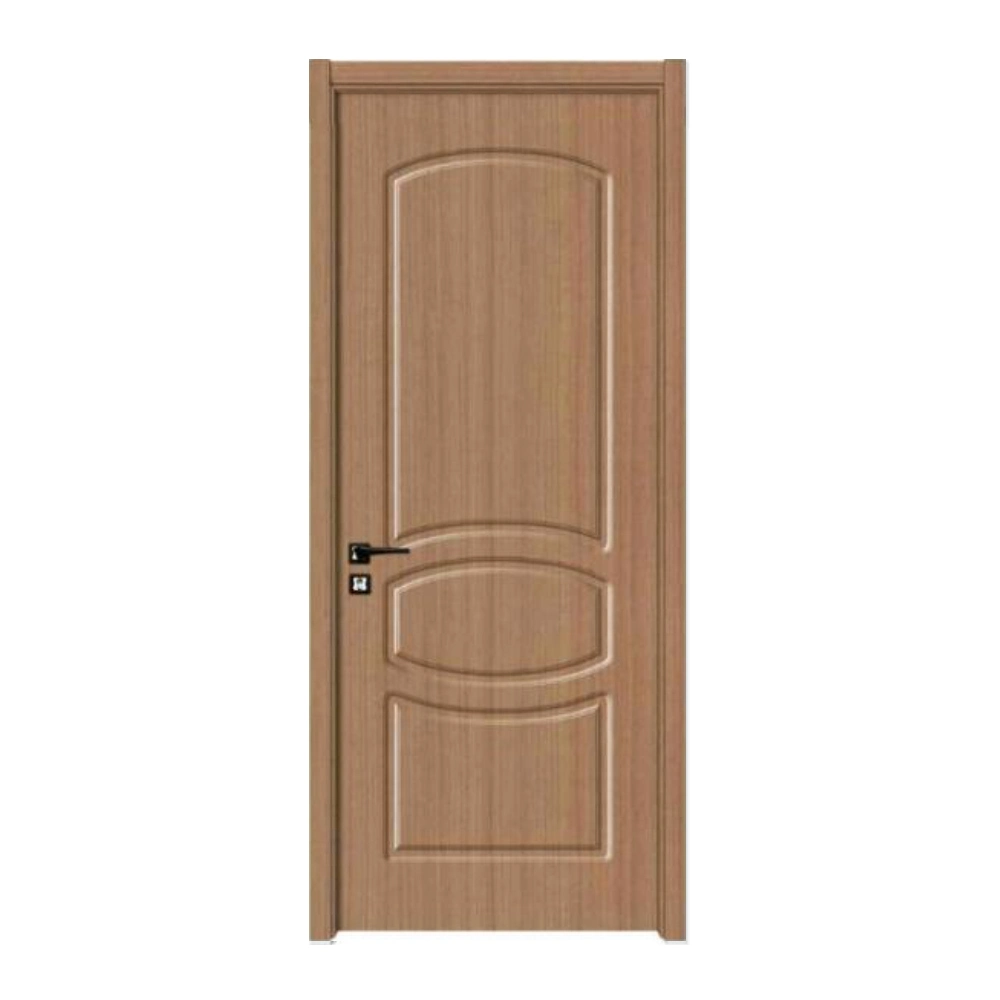 Vente en gros dernière conception de portes intérieures en bois porte de chambre avec Bandes métalliques en aluminium