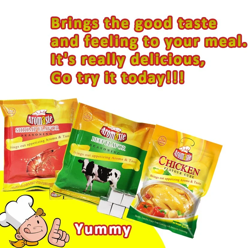 Halal Free Samples Customized Label Chicken/Beef/Shrimp/Tomato Stock Cube Bouillon