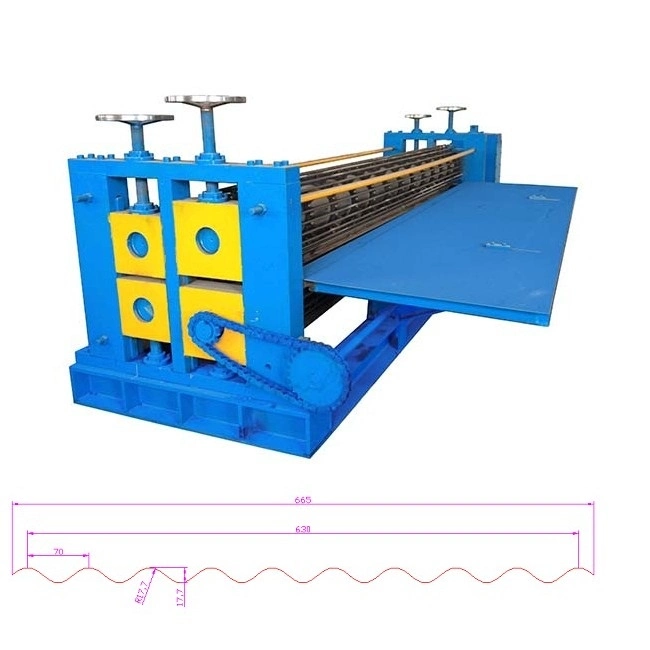 Galvanized Tile Thin Round Wave Metal Sheet Corrugated Rolling Machine