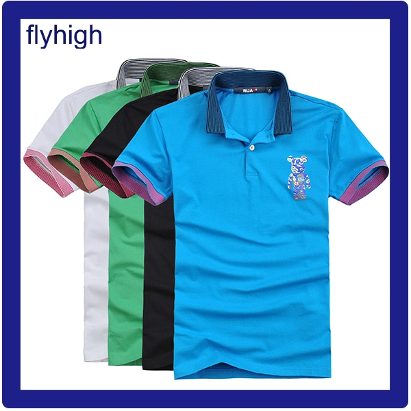 A China de fábrica personalizada de moda de alta qualidade impressos T-shirt bordada Promoção Vestuário de Camisa camisa Polo de golfe