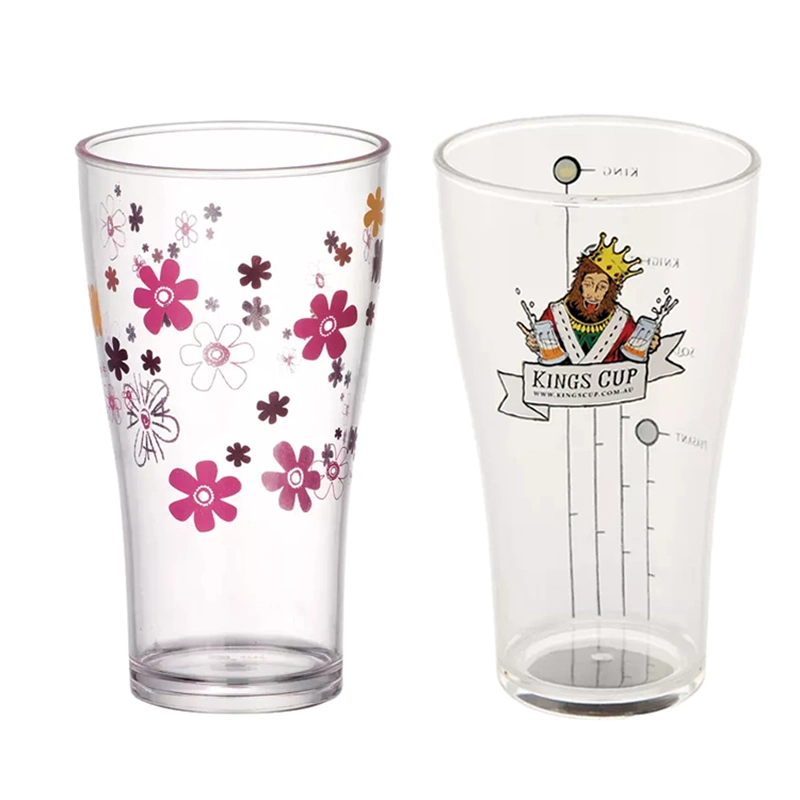 Manufacturer 570ml Plastic Tulip Pint Tumbler 19oz Pilsner Glasses