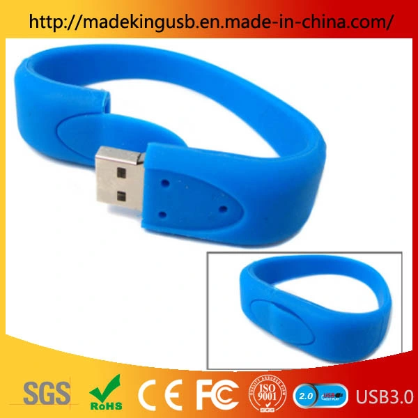 Personality Soft Plastic Silicone Wrist Pen Drive/ Bracelet OEM USB Flash Drive