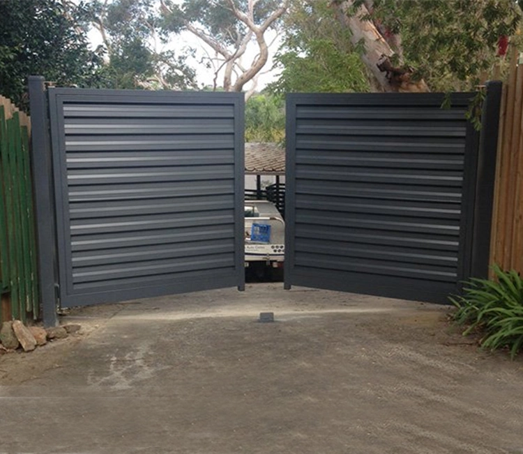 High Quality Automatic Driveway Swing Gates Fence Aluminium Garden Front Entrance Aluminum Sliding Security Gate