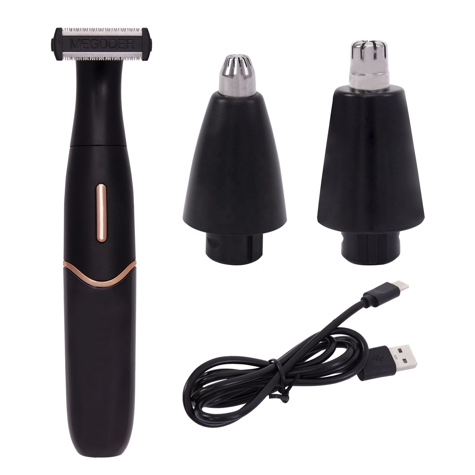 Waterproof Multi-Function 3 in 1 Men Grooming Set LCD Display USB Rechargeable Electric Body Hair Bikini Trimmer