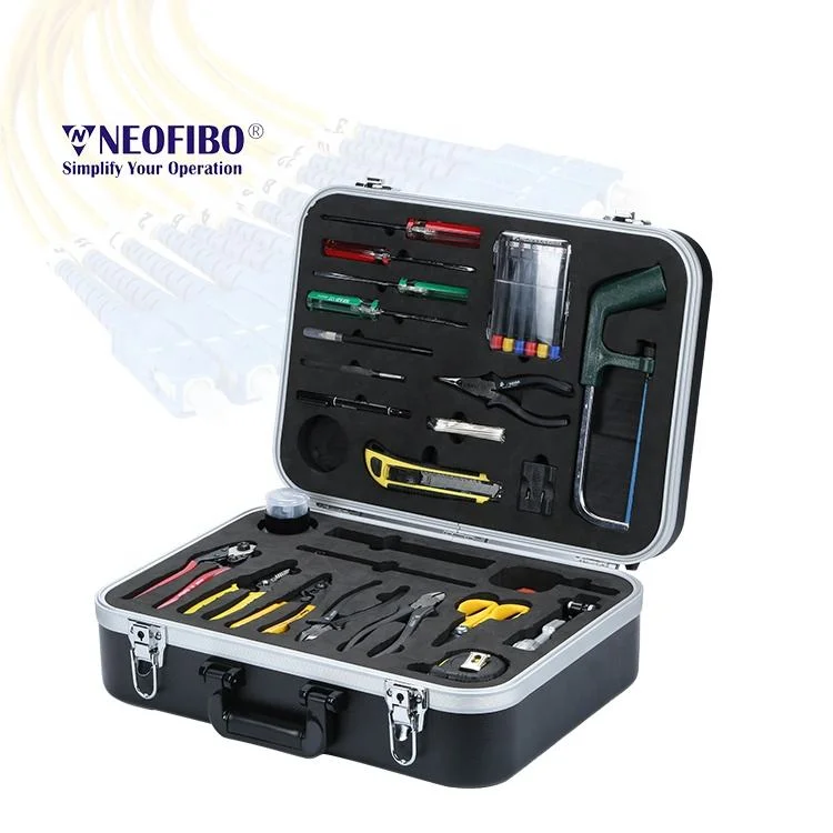 Kit de construcción de cable óptico Neofibo FK 2600 Kit de herramientas de fibra óptica Herramientas de fibra óptica