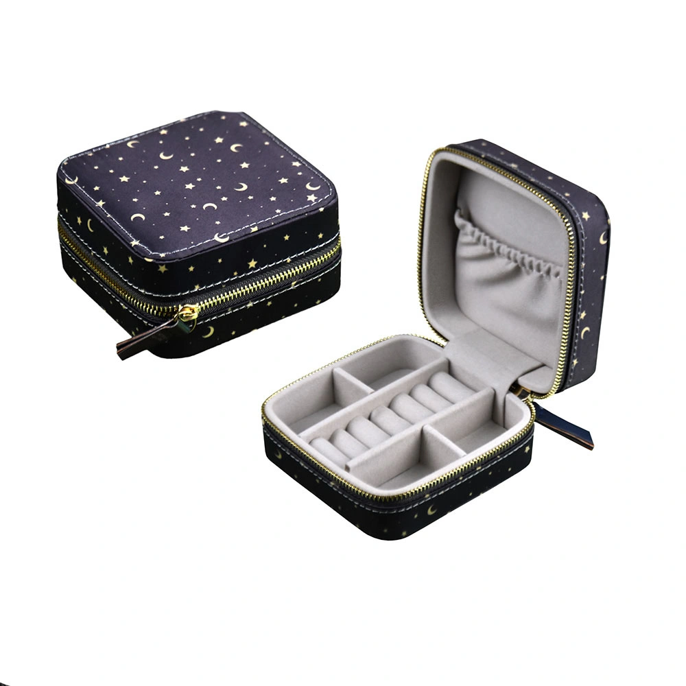 Folding Mini Travel Leather Jewelry Box (6784)