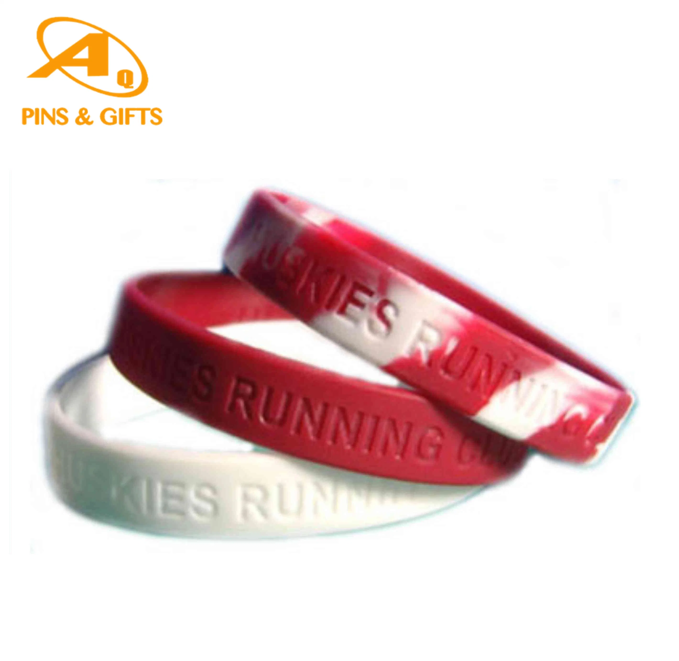 Supply Custom Fine Environmental Printed Silicone Bracelet Wristband for Organization Association Promotional Gifts