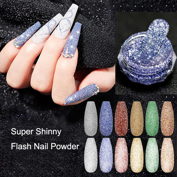 Kolortek Sparkling Nail Gel Polish Manicure Flash Pigment Powder