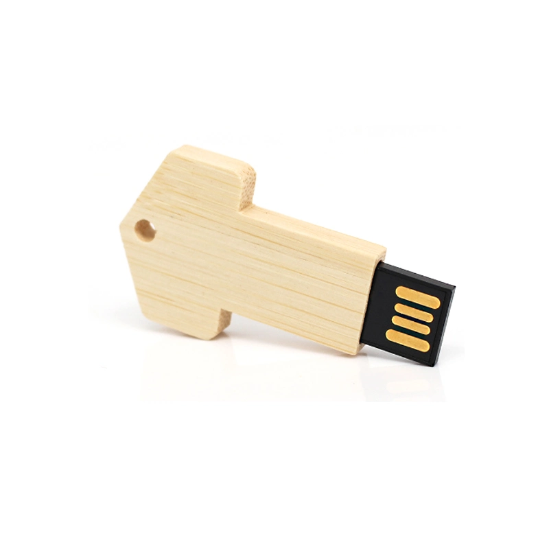 Wood Bamboo Eco USB Flash Drive USB 2.0 Logo Customized Arrow Shape USB Flash Disk