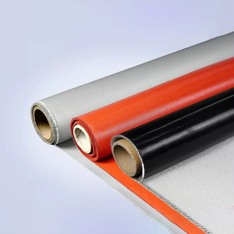 Red Color Silicone Rubber Coated Fabric