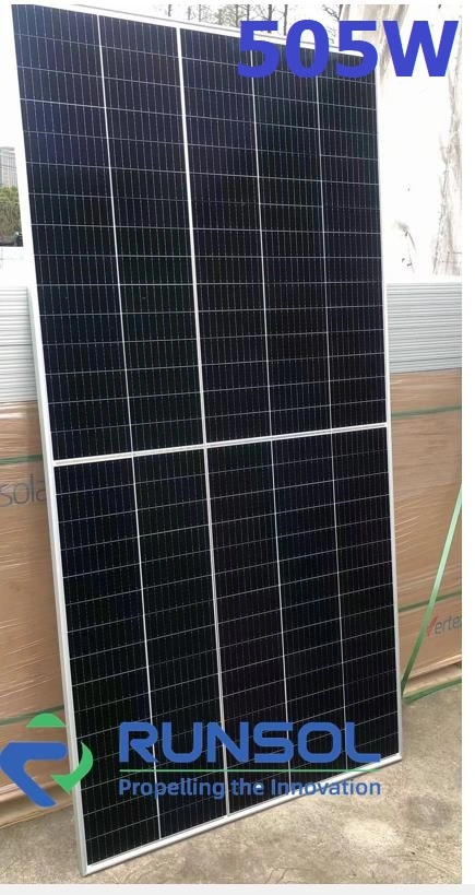 Runsol 505W Mono Solarmodul Solarmodul Marke Hochwertige Longi Ja QCells Trina Suntech Risen 450/455/470/480/490/495/500W Vietnam Polen