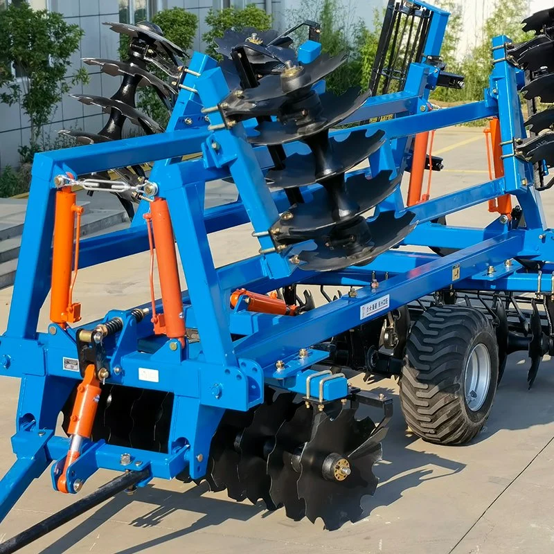 Fabricación Maquinaria de labranza Agrícola Equipo de Granja 16-32 disco Blade Harrow Escarificador de discos hidráulicos de escarificador de servicio pesado