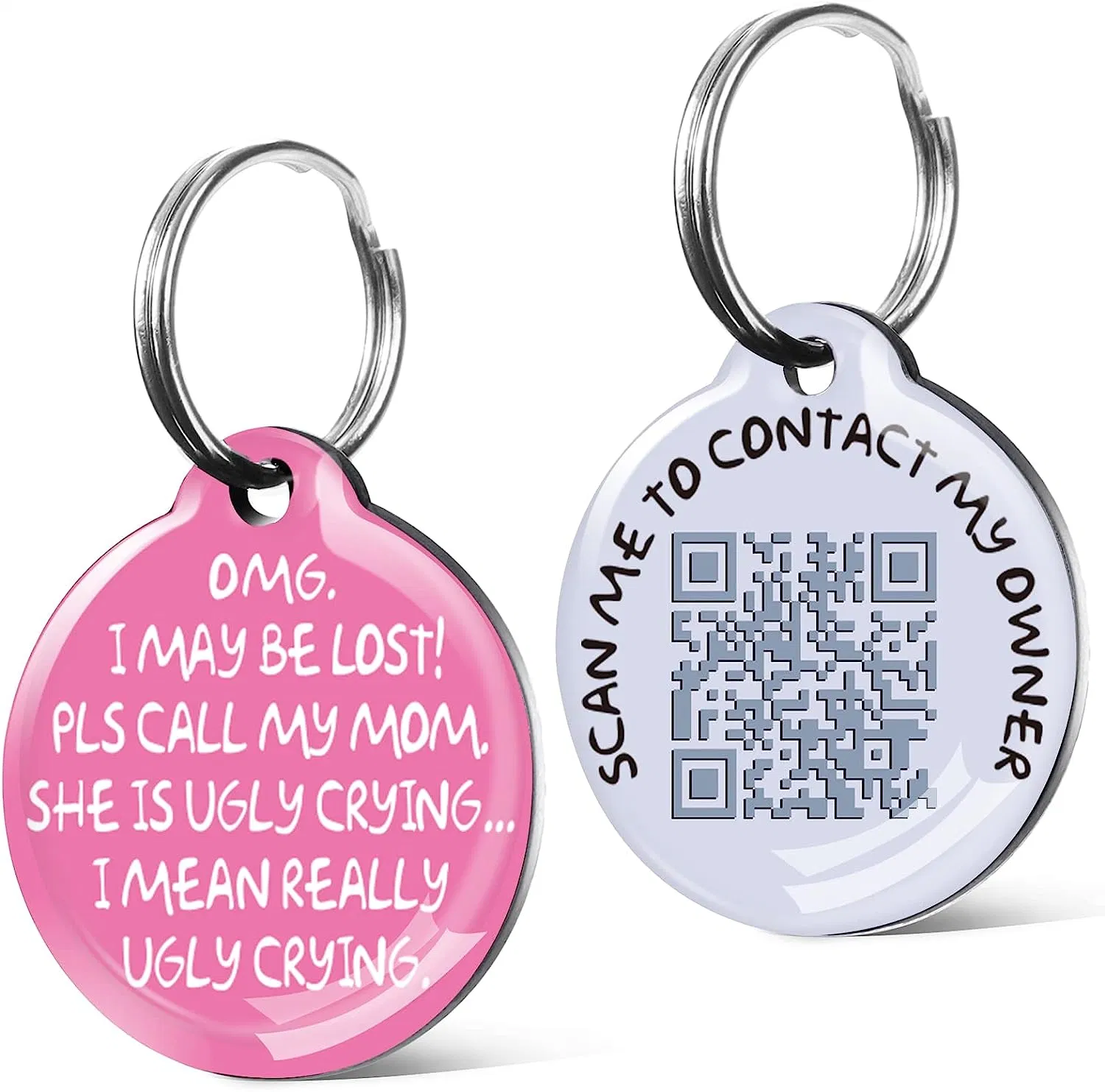 Custom Epoxy NFC Chip Qr Code Pets ID Tags for Dogs Cats