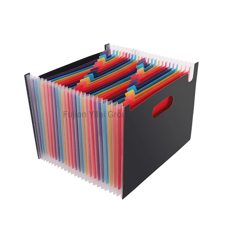 24 Pocket Expandable Accordion Document A4 File Business PP Stationery Office Plastic Expanding File Folder