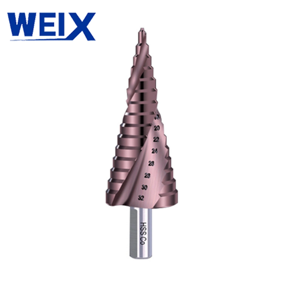 Herramientas Weix duraderas HSS brocas escalonadas ranura espiral para Corte de acero 6542 M35