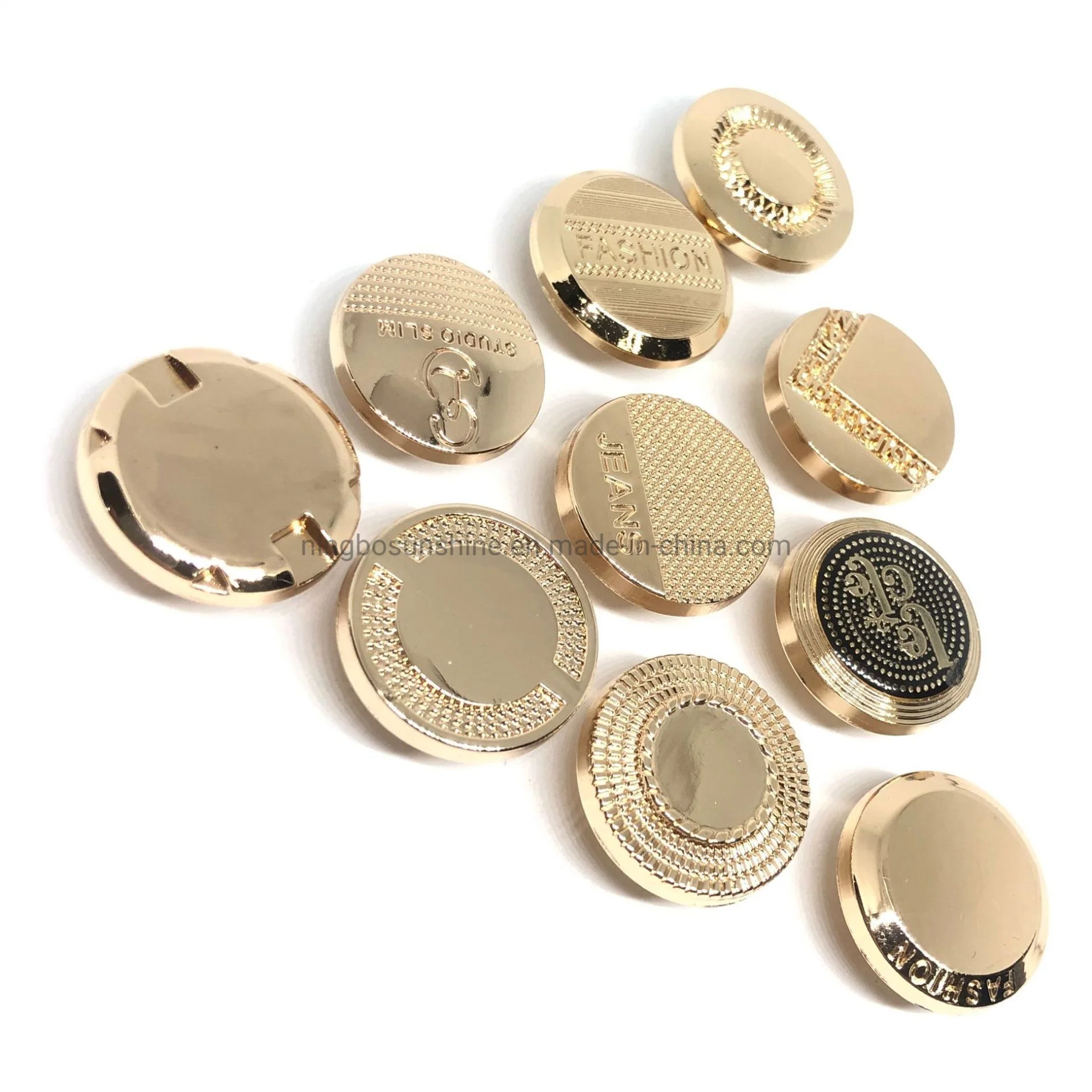 High quality/High cost performance  Zinc Alloy Shiny Gold Jeans Button