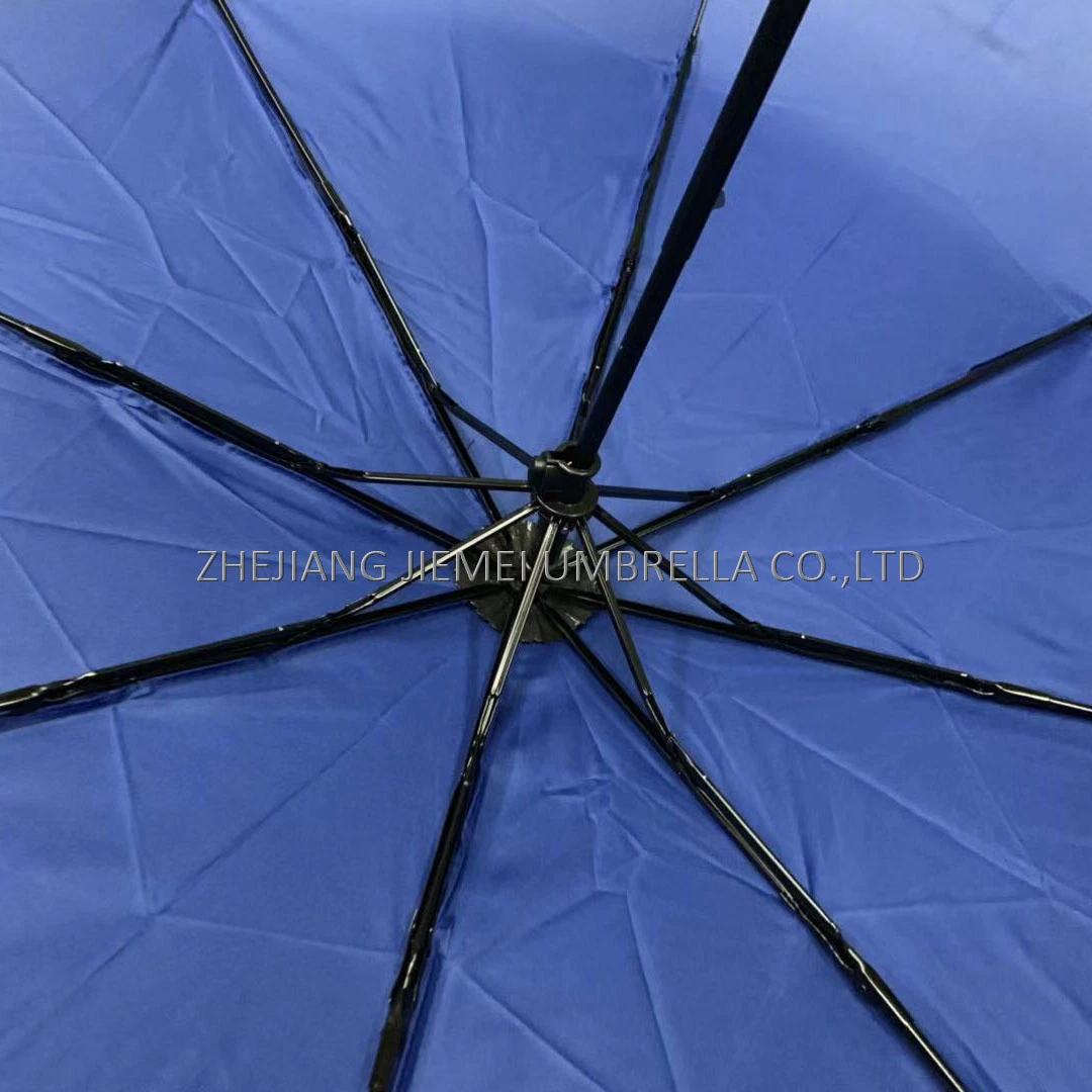 21 Inch Manual Open Stable Metal 3 Fold Umbrella