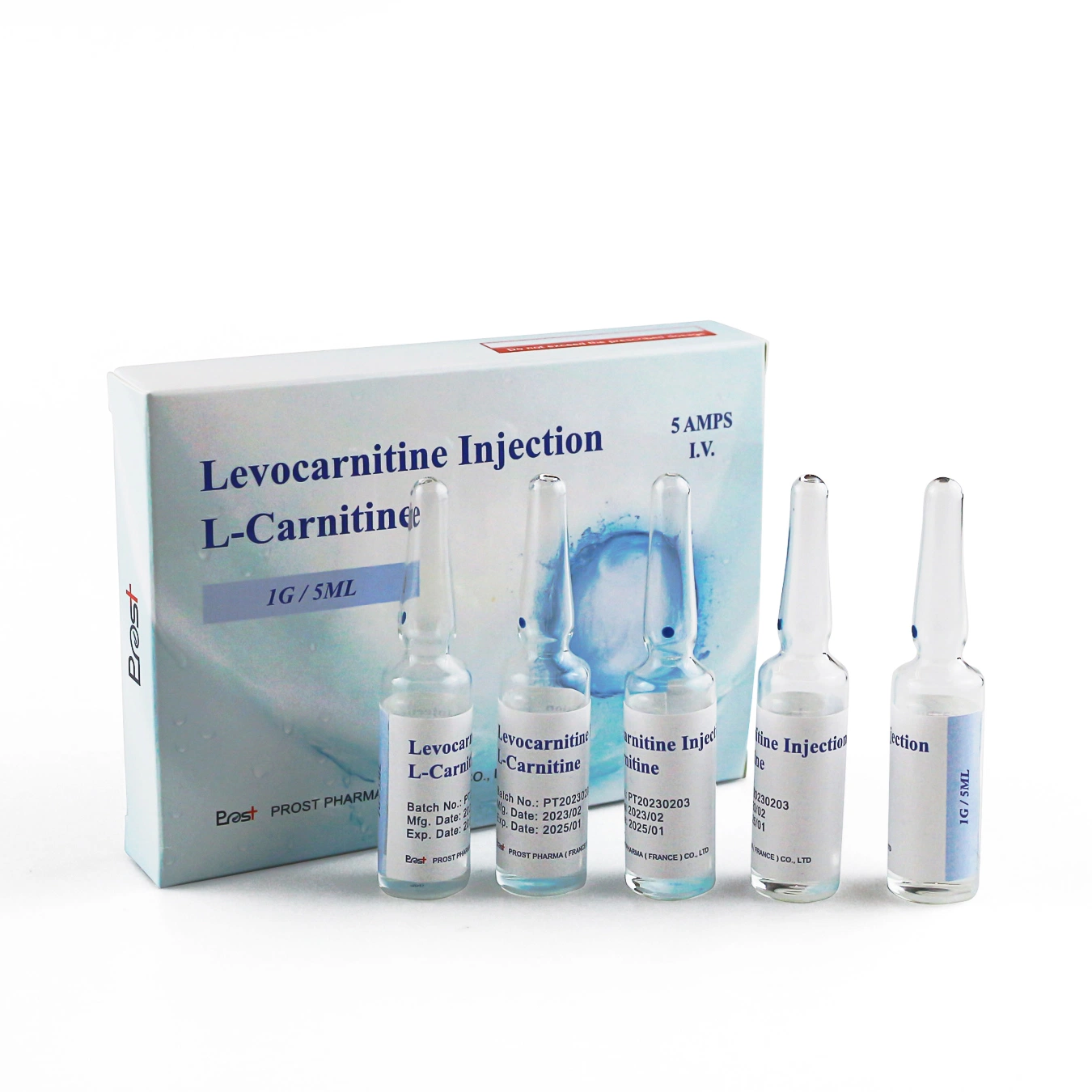 Adelgazamiento Belleza L-Carnitina Inyección 1g 5ml levocarnitina para la pérdida de peso