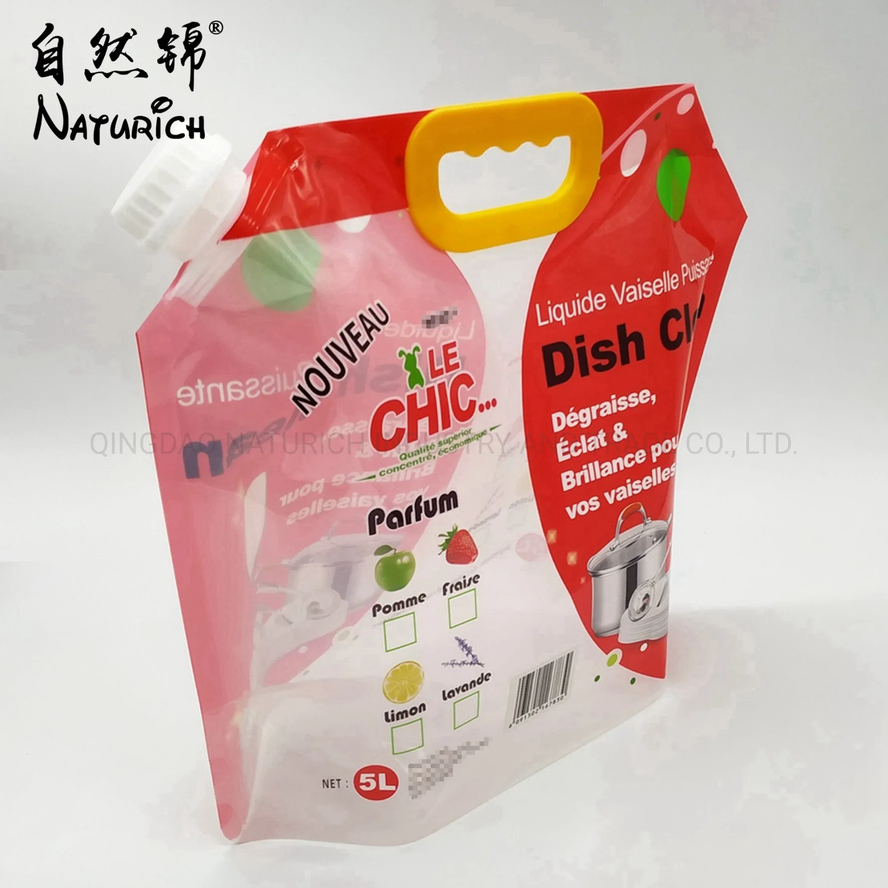 5L Stand up Plastic Disinfectant Spout Bag