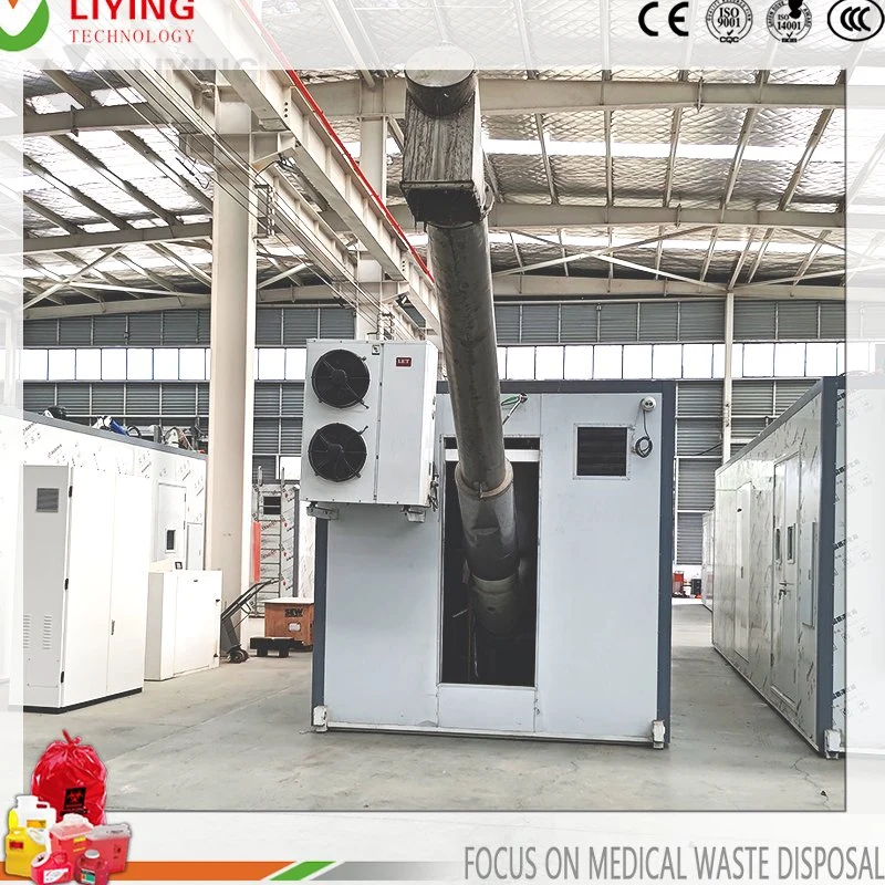 Large Capacity Medical Waste Microwave Disinfection Technology on-Site Disposal Treatment Equipment