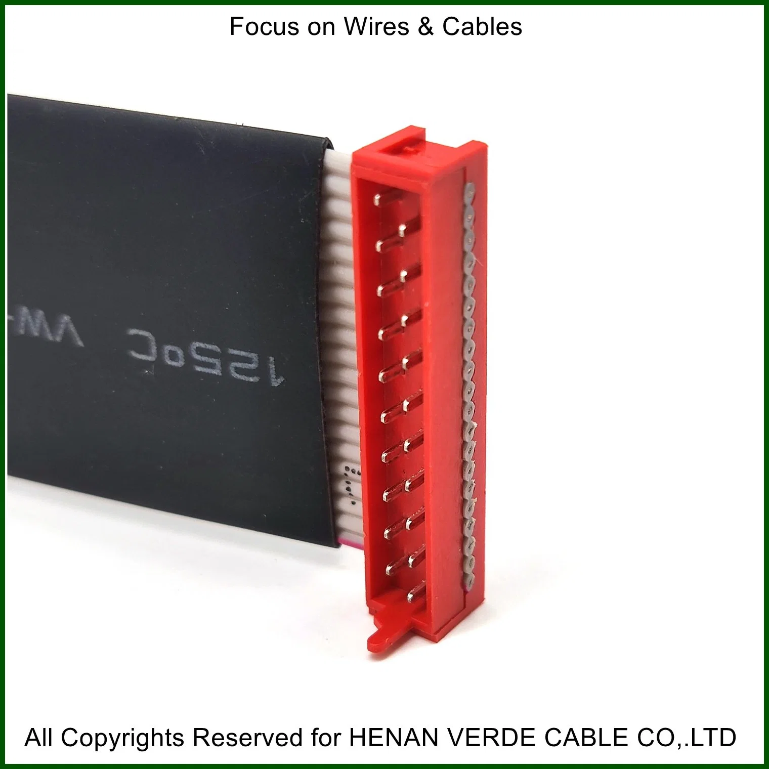 Factory Direct Customized 24 Pin Ribbon Cable with Red IDC Connectors