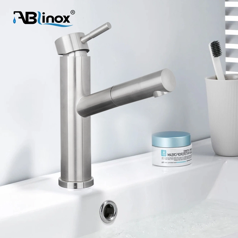 Ablinox SUS 304 Sanitary Ware Bathroom Mixer Pull-out Basin Faucet