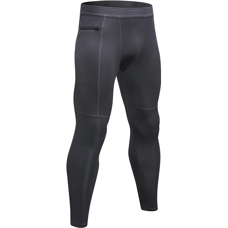 Pantalones de entrenamiento de yoga de bolsillo con cremallera para hombre