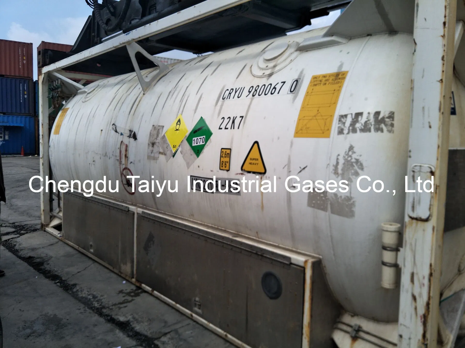 Wholesale/Supplier High quality/High cost performance  ISO Tank Loading 99.9% Purity N2o Nitrous Oxide Gas, 19000kg/Tank