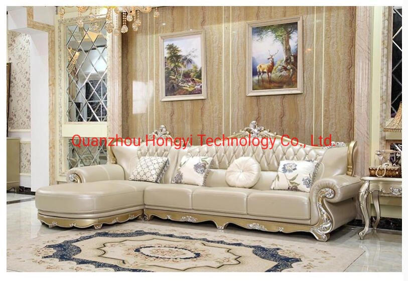 Royale Traditional Luxury Wood Trim Sofa Set Rococo Living Room Furniture