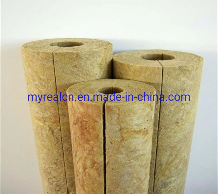 Fire Retardant & Fireproof Material Fireproof Mineral Rock Wool Rockwool Thermal Insulation Tubes