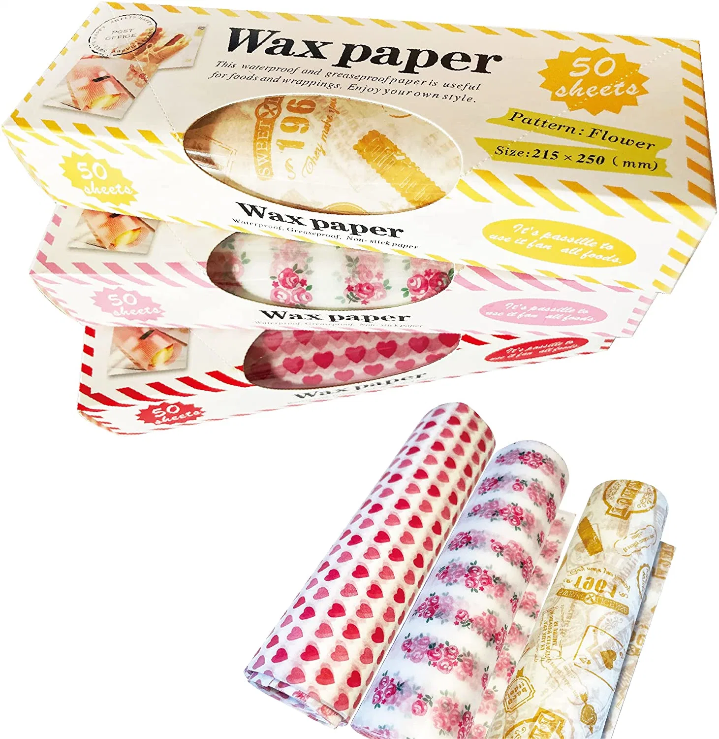 Wax Paper, Food Picnic Paper, Greaseproof Paper, Waterproof Dry Hamburger Paper Liners Wrapping Tissue for Plastic Food Basket