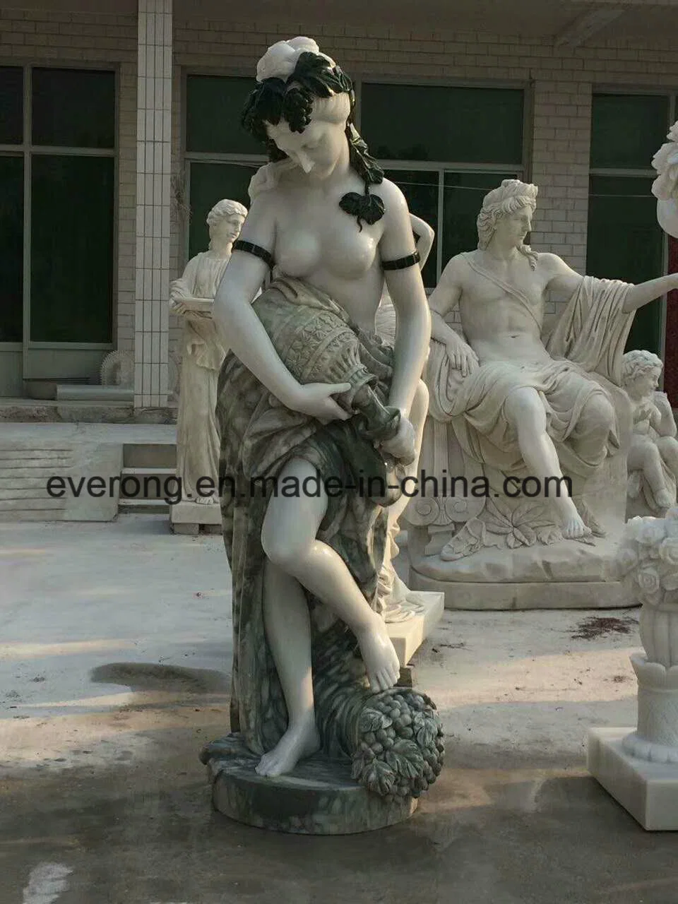 Customized Life-Size Four Season Stone Statue Marble Woman Stone Sculpture for Garden