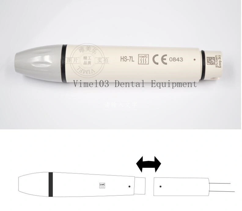 Lumière LED dentaire piézo ultrasonique Scaler Handpiece compatible avec HD Woodpcker ETTD-7L