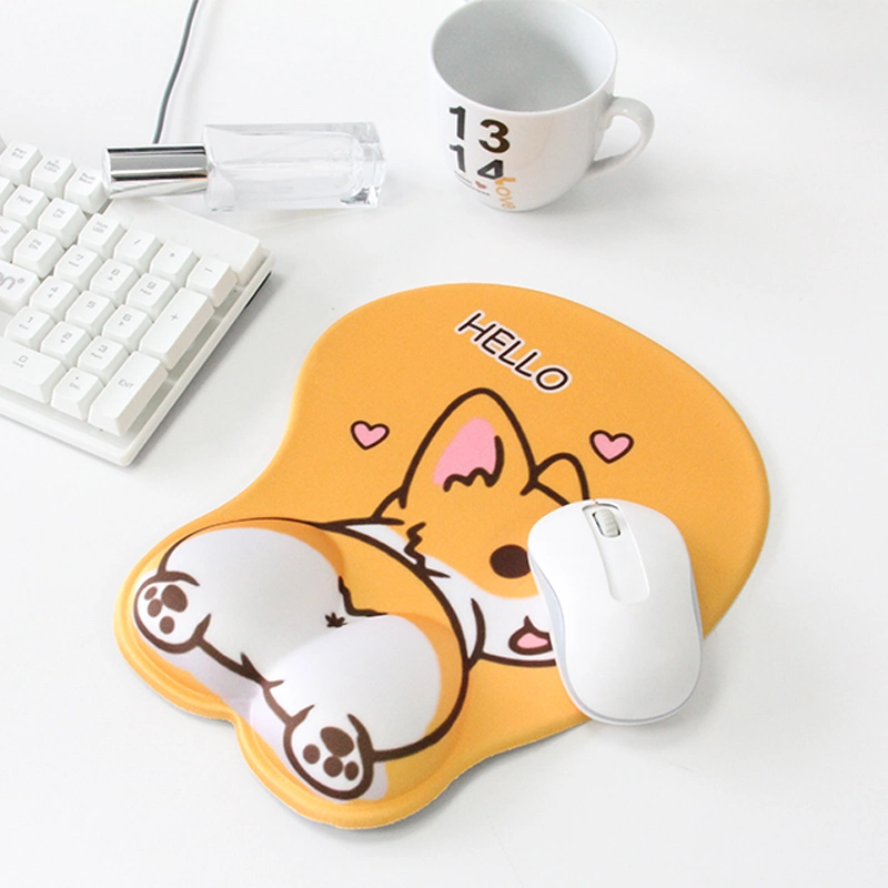 Diseño personalizado de dibujos animados Cute Anime ergonómico mouse pad de gel con reposamuñecas
