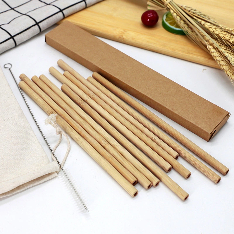 Custom Natural Reed Grass Disposable Reusable Bamboo Drink Straw