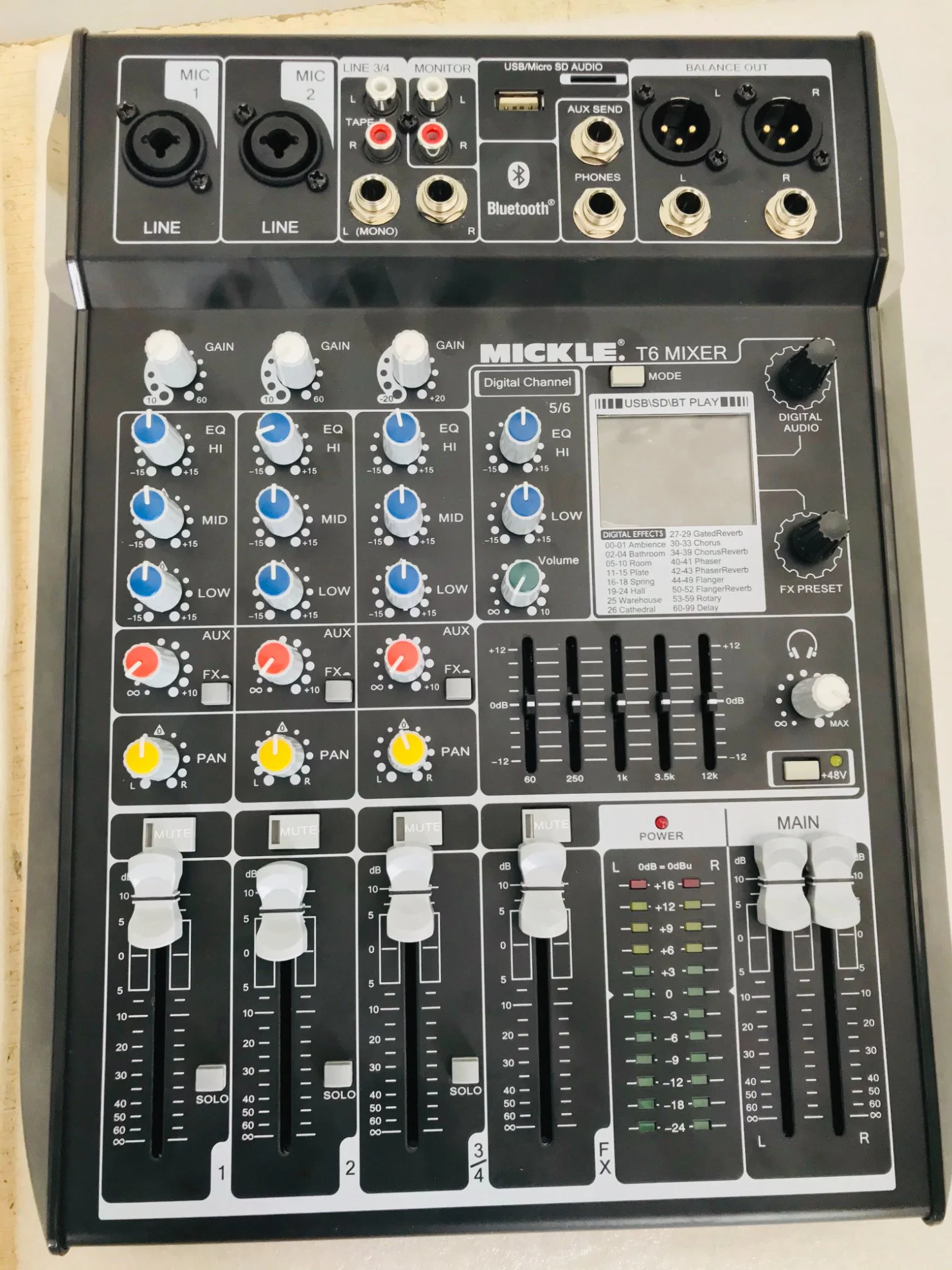 T12 Professional Fase analógico Audio Mixer Mixer do Sistema de Home Studio