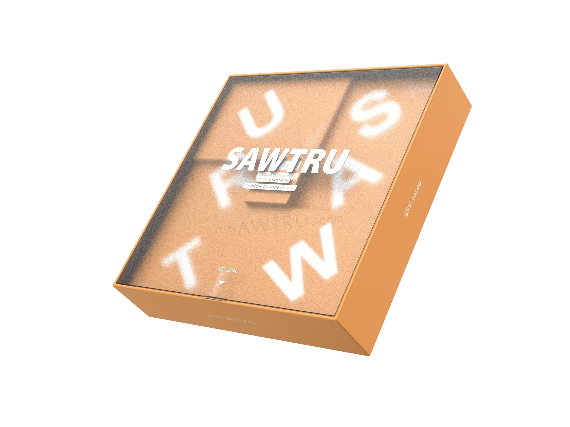 Precio razonable Calendario de Kraft cuenta atrás papel Caja de chocolate con papel Divisor transparente ventana PVC