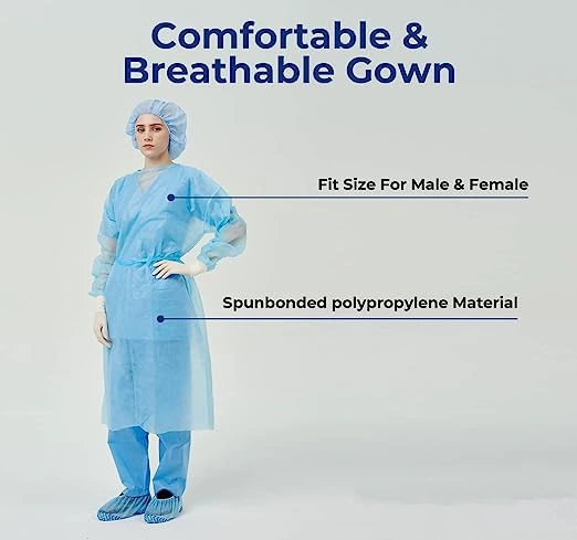 Disposable Isolation Dustproof Protective Clothing for Labs Beauty Food Service